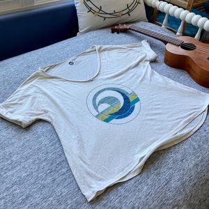 Roxy Medium Tan Loose Fitting T-Shirt